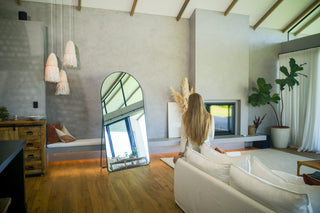 Grandeur Arched Full-Length Mirror in Modern NZ Bedroom | C&F Creation