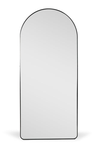 Pure front view of the Titan Arched Full-Length Mirror, 180x80cm, showcasing high-quality craftsmanship and premium materials.