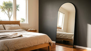 Titan Arched Full-Length Mirror in a modern NZ bedroom