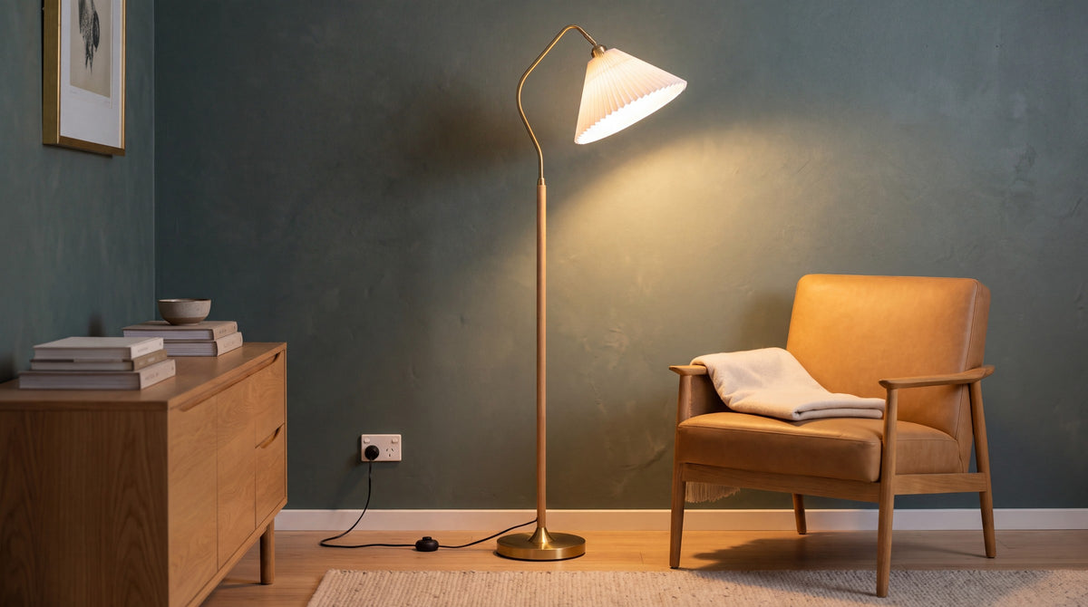 The pleated floor lamp: why the Aurelia's folds change the light