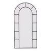 Bastia X black arched window full length mirror 200 x 100cm front view on a white background