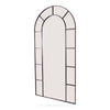 Bastia X black arched window full length mirror 200 x 100cm angled full view on a white background