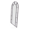 Bastia X black arched window full length mirror 200 x 100cm side angle full view on a white background