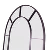 Bastia X black arched window full length mirror 200 x 100cm arch and pane grid close up