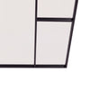Bastia X black arched window full length mirror 200 x 100cm side channel pane detail