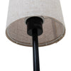 View up into the Chandelle Linen Column Floor Lamp linen shade showing the E27 lamp holder and inner shade frame