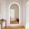 Clair Arched Backlit LED Full-Length Mirror | 180 x 80cm - 03 Hallway Daylight