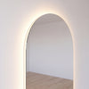 Clair Arched Backlit LED Full-Length Mirror | 180 x 80cm - 09 Detail, arch with warm white halo