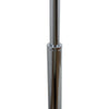 Close up of the Cosmo Chrome Marble Base Floor Lamp polished chrome pole and telescopic height adjustment joint