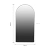 Magna Alba Arched Full-Length Mirror | 200 x 100cm — Dimension Diagram