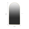 Magna Aurelia Arched Full-Length Mirror | 200 x 100cm — Dimension Diagram