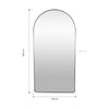 Magna X Arched Full-Length Mirror | 200 x 100cm — Dimension Diagram