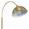 Orsay Gold Arc Floor Lamp shade viewed from below showing the white enamel interior for a soft wide light spread