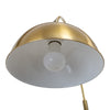 Underside of the Orsay Gold Arc Floor Lamp dome shade showing the glossy white inner reflector and ES E27 socket