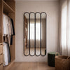 Ravel quad oval black cast iron full length mirror 200 x 100cm in a dressing corner