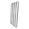 Ravel quad oval black cast iron full length mirror 200 x 100cm angled full view on a white background