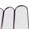 Ravel quad oval black cast iron full length mirror 200 x 100cm scalloped crown detail