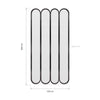 Ravel quad oval black cast iron full length mirror 200 x 100cm dimension diagram with measurements