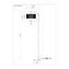 Rousseau Rattan Weave Floor Lamp dimension diagram, height 169cm