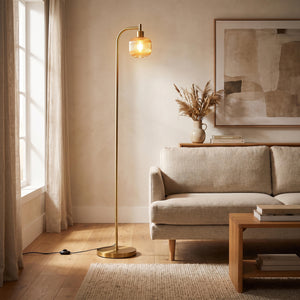 Solara Fluted Lantern Floor Lamp