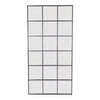 Tivoli X black rectangular window full length mirror 200 x 100cm front view on a white background