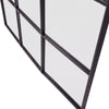 Tivoli X black rectangular window full length mirror 200 x 100cm pane grid close up