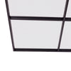 Tivoli X black rectangular window full length mirror 200 x 100cm squared frame corner detail