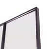 Tivoli X black rectangular window full length mirror 200 x 100cm frame edge close up