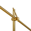 Close up of the Vienna Brass Marble Base Floor Lamp brass pivot joint