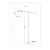 Vienna Brass Marble Base Floor Lamp dimension diagram, height 168cm