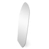 C&F Creation Cascade X Irregular Frameless Full Length Mirror 200x100cm three quarter angle view on white background showing depth and silhouette