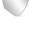 C&F Creation Cascade X Irregular Frameless Full Length Mirror 200x100cm bottom edge detail showing glass finish on white background