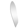 C&F Creation Cascade X Irregular Frameless Full Length Mirror 200x100cm side angle view on white background showing frameless edge depth