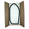 C&F Creation Cascade X Irregular Frameless Full Length Mirror 200x100cm packaging carton open showing mirror securely packed with foam protection
