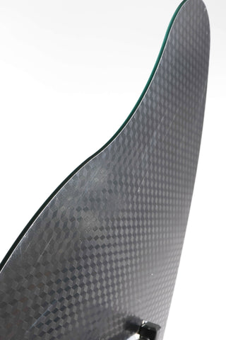 Close-up back view of the Cascade Irregular Frameless Full-Length Freestanding Mirror, highlighting the texture and glass thickness.