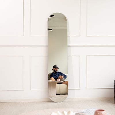 Eclipse Oval Frameless Full-Length Mirror | 180 x 40cm - C&F Creation