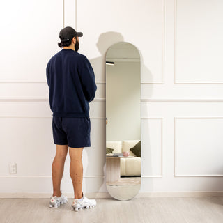 Eclipse Oval Frameless Full-Length Mirror | 180 x 40cm - C&F Creation