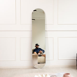 Eclipse Oval Frameless Full-Length Mirror | 180 x 40cm - C&F Creation