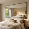 C&F Creation Lowen X Rectangular Full Length Mirror 220x120cm mounted horizontally in bedroom