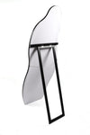Back view of the Nova Irregular Full-Length Mirror showcasing its black frame and sturdy back stand