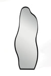 Front view of the Nova Irregular Full-Length Mirror with a black frame and sleek, modern design