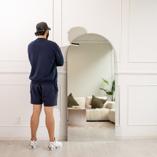 Rachelle Frameless Arched Floor Mirror | 180 x 80cm - C&F Creation