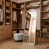 C&F Creation Svelte Alba Arched Full Length Mirror 160x60cm freestanding in dressing room with stand