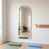 C&F Creation Svelte Alba Arched Full Length Mirror 160x60cm wall mounted in yoga studio for full body reflection