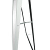 C&F Creation Svelte Alba Arched Full Length Mirror 160x60cm white aluminium frame detail on white background