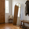 C&F Creation Svelte Aurelia Arched Full Length Mirror 160x60cm freestanding in hallway with stand