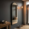 C&F Creation Svelte X Arched Full Length Mirror 160x60cm wall mounted in dark entryway creating depth