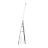 C&F Creation Titan Alba Arched Full Length Mirror 180x80cm three quarter angle on white background showing white frame