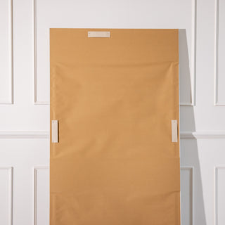 Rear view of the Tresson gold full-length mirror showing its protective brown back panel and reinforced hanging hooks. Designed for safe vertical or horizontal wall mounting, this 180x80cm mirror combines a durable PS frame with 4mm clear glass for long-lasting quality in modern New Zealand homes.