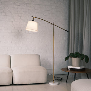 Vienna Brass Marble Base Floor Lamp